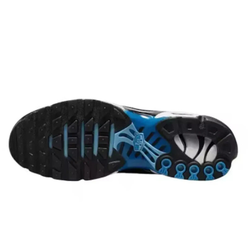 Blue and Black Nike Air Max Plus TN Men Women Running Shoes Breathable, Non Slip, Durable Air Cushion, Cushioning Fabric