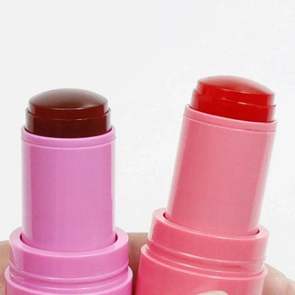 3-in-1 Milk Makeup Lipstick Blush Stick Lip Tinted Cooling Water Long Lasting Jelly Tint Watercolor Multi-Use Matte Makeup