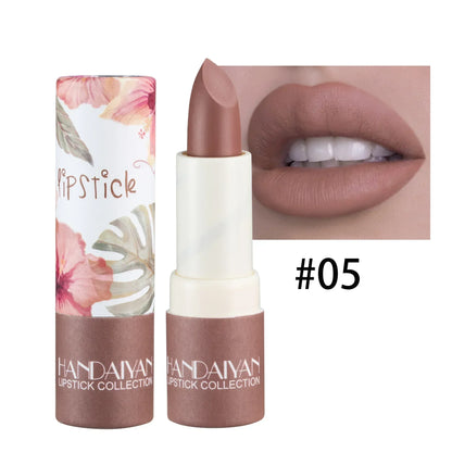 Rose Pink Nude Matte Velvet Lipstick Color Rendering Lasting Non-stick Cup Sexy Lipsticks Waterproof Beauty Lips Makeup Cosmetic