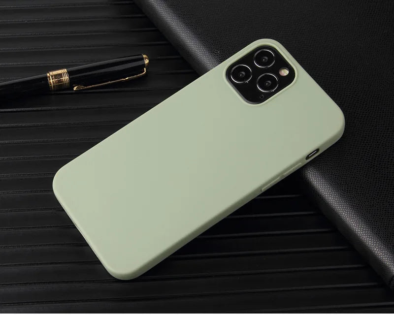 For iphone 13 pro max Matte Case For iphone 13 Pro Soft Silicon TPU Case For iphone13 mini 13pro Max 2021 light pink color Cases