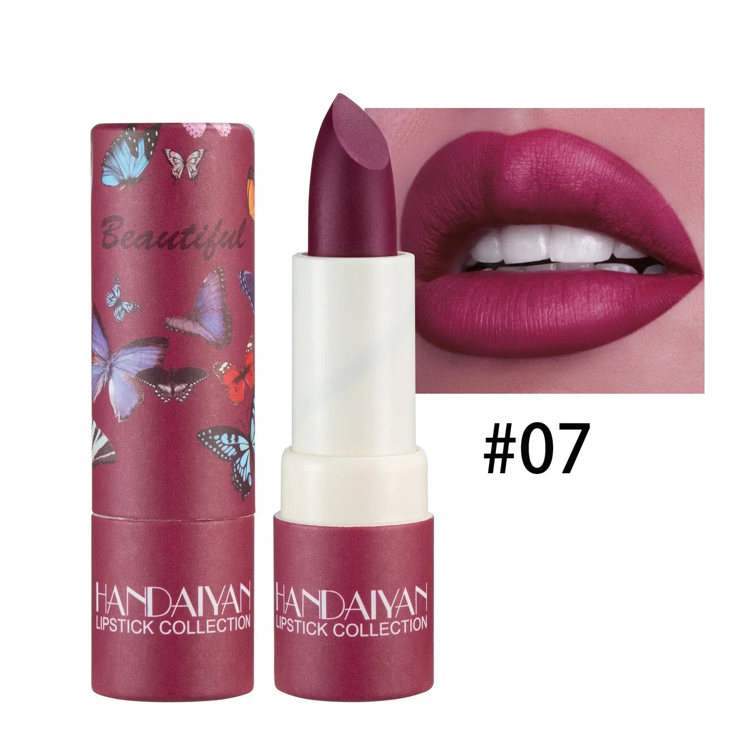 Rose Pink Nude Matte Velvet Lipstick Color Rendering Lasting Non-stick Cup Sexy Lipsticks Waterproof Beauty Lips Makeup Cosmetic