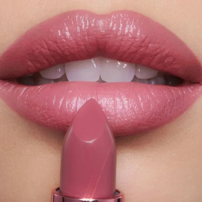 Rose Pink Nude Matte Velvet Lipstick Color Rendering Lasting Non-stick Cup Sexy Lipsticks Waterproof Beauty Lips Makeup Cosmetic