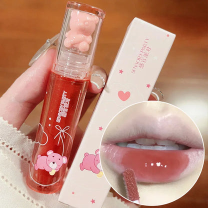 Cute Water Light Lip Gloss Lasting Crystal Glossy Moisturizing Lip Glaze Mirror Nude Liquid Lipstick Women Lips Makeup Cosmetics