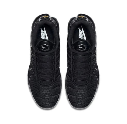 Black and White Nike Air Max Plus TN Men Women Running Shoes Breathable, Non Slip, Durable Air Cushion, Cushioning Fabric