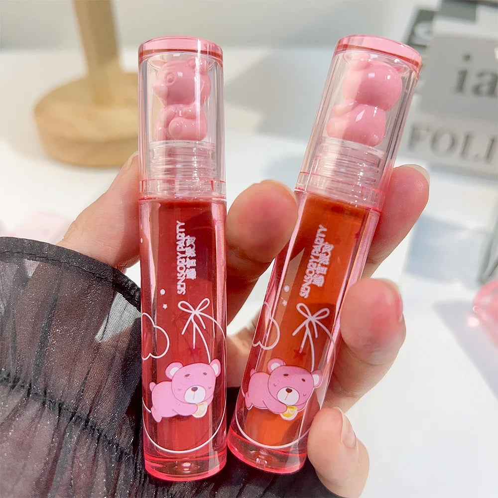 Cute Water Light Lip Gloss Lasting Crystal Glossy Moisturizing Lip Glaze Mirror Nude Liquid Lipstick Women Lips Makeup Cosmetics