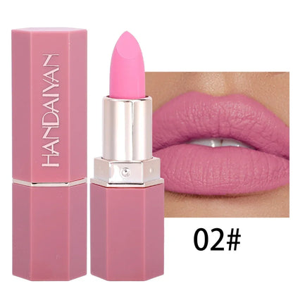 Rose Pink Nude Matte Velvet Lipstick Color Rendering Lasting Non-stick Cup Sexy Lipsticks Waterproof Beauty Lips Makeup Cosmetic