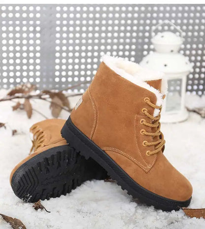 Women's Winter Boots Low Heels Women Boots With Fur Warm Winter Shoes Women Snow Boots Ankle Botas Mujer Winter Footwear Female