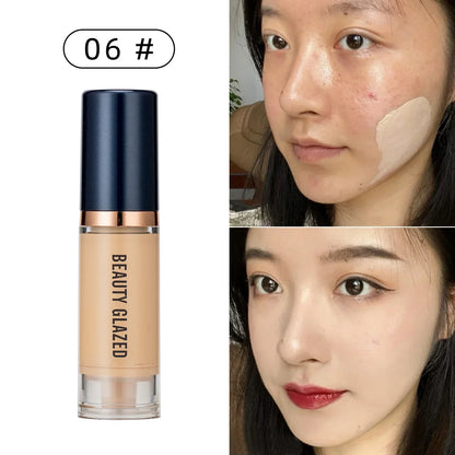 Oil Control Matte Foundation Cream 6 Colors Waterproof Lasting Full Coverage Acne Liquid Concealer Face Base Makeup Cosmetics