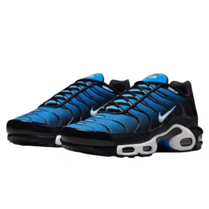 Blue and Black Nike Air Max Plus TN Men Women Running Shoes Breathable, Non Slip, Durable Air Cushion, Cushioning Fabric