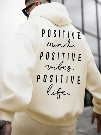 Autumn and Winter Fashion English Letter Printed Hoodie 100% Cotton High Quality Men's Casual Sports and Fitness Clothing