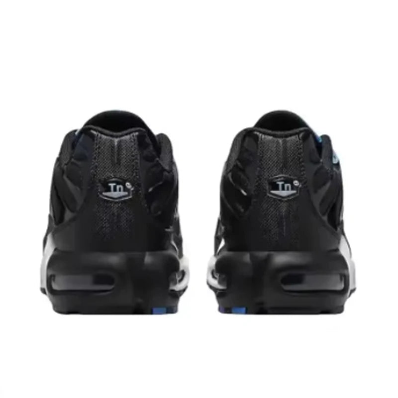 Blue and Black Nike Air Max Plus TN Men Women Running Shoes Breathable, Non Slip, Durable Air Cushion, Cushioning Fabric