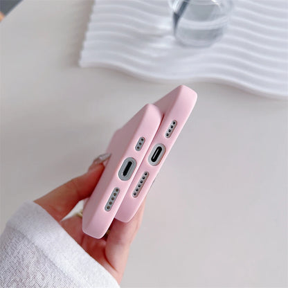 Luxury TPU Solid Pink Color With Camera Bumper Phone Case For iPhone 15 14 13 12 11 Pro Max Plus Skin Feeling Full Back Cover