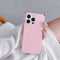 Luxury TPU Solid Pink Color With Camera Bumper Phone Case For iPhone 15 14 13 12 11 Pro Max Plus Skin Feeling Full Back Cover