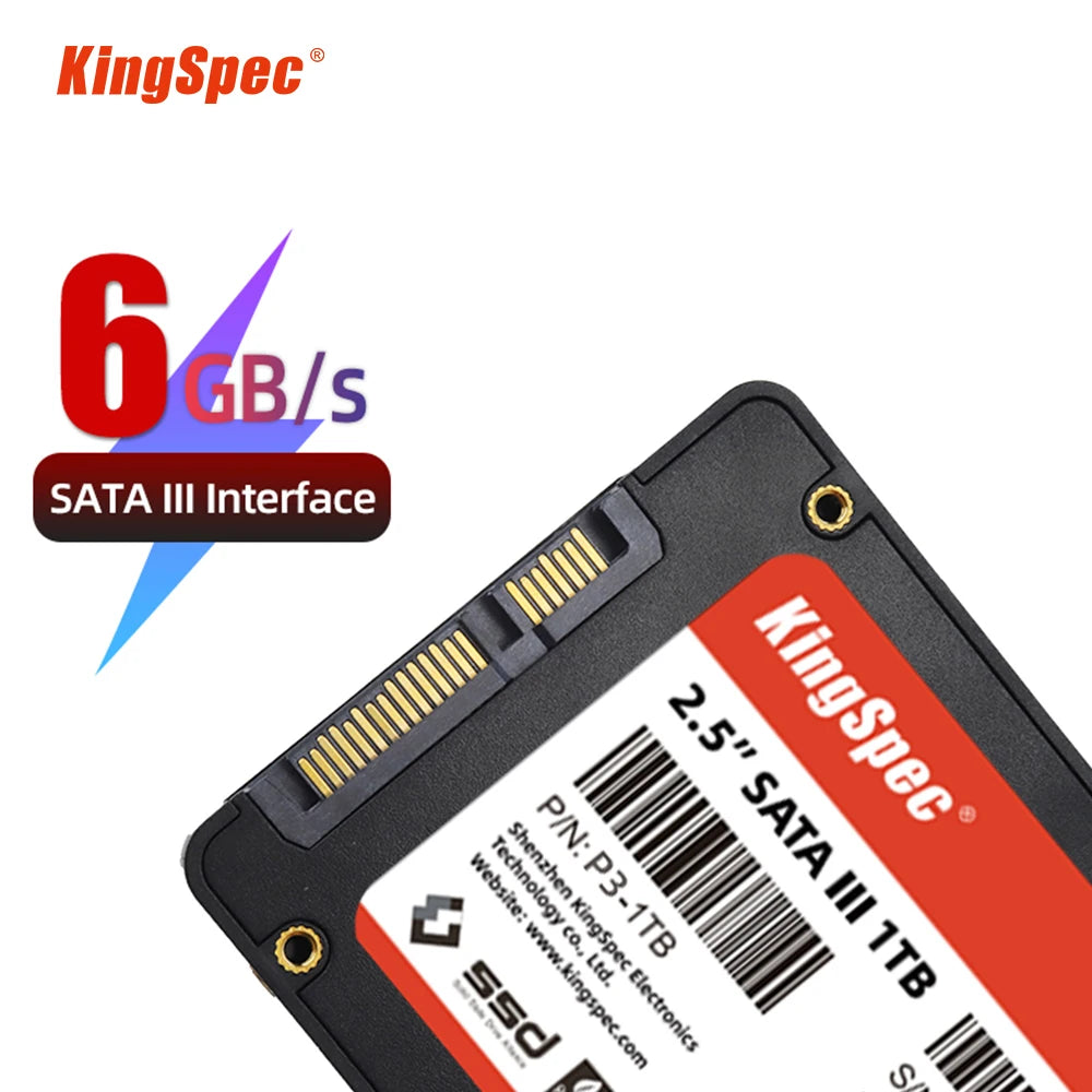 KingSpec SATA SSD 120gb 128gb 256gb 512gb 1TB 2TB SSD Hdd 2.5 Inch SATA3 Solid State Drive for Laptop Desktop P3 P4