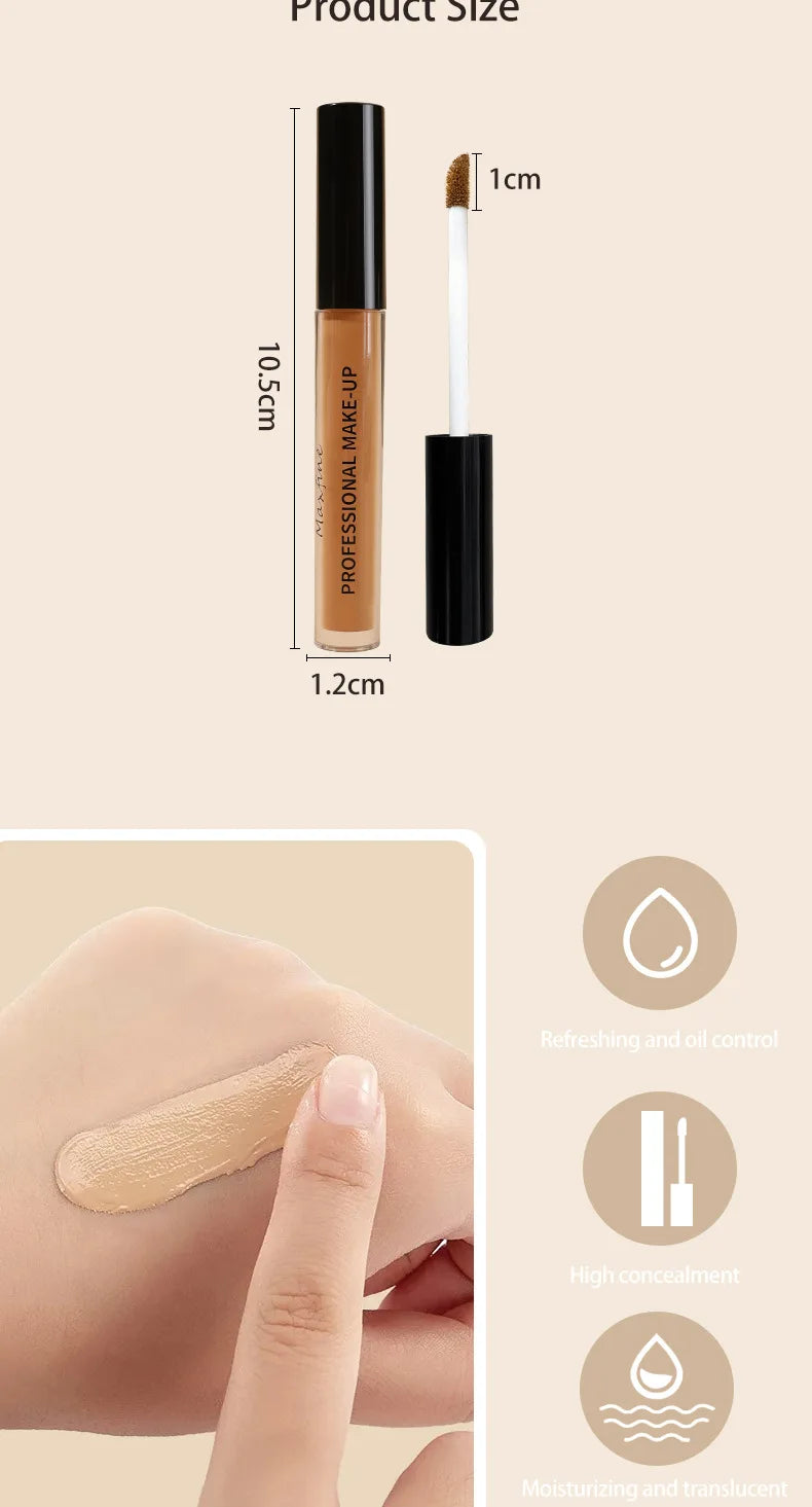 High Coverage Concealer Corrector Anti Dark Circle Freckle Waterproof Foundation Highlighter Pen for Face Makeup Base Cosmetic