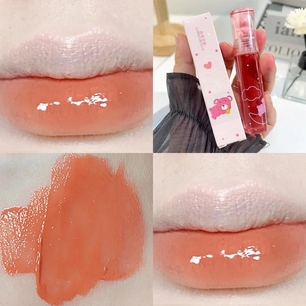 Cute Water Light Lip Gloss Lasting Crystal Glossy Moisturizing Lip Glaze Mirror Nude Liquid Lipstick Women Lips Makeup Cosmetics