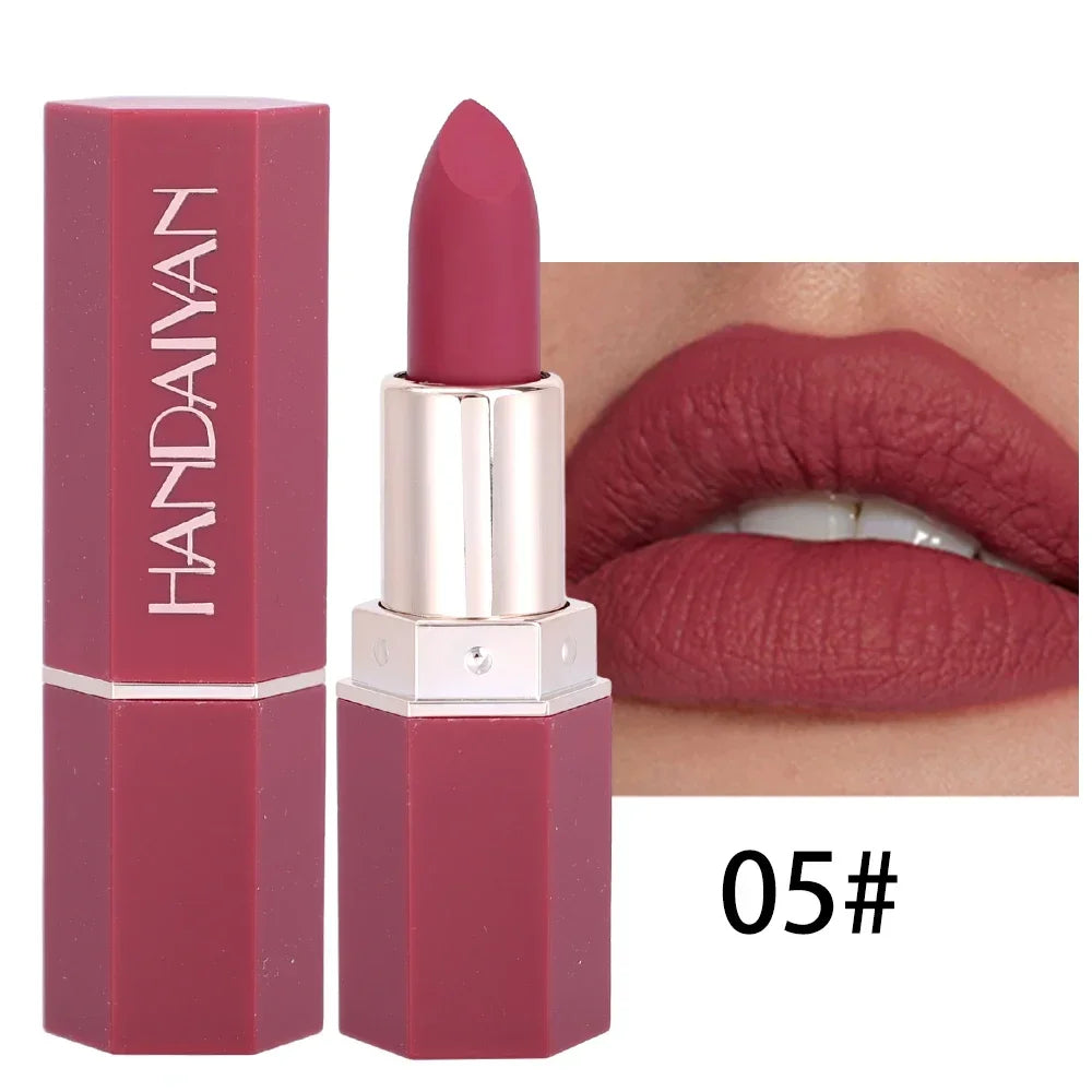 Rose Pink Nude Matte Velvet Lipstick Color Rendering Lasting Non-stick Cup Sexy Lipsticks Waterproof Beauty Lips Makeup Cosmetic