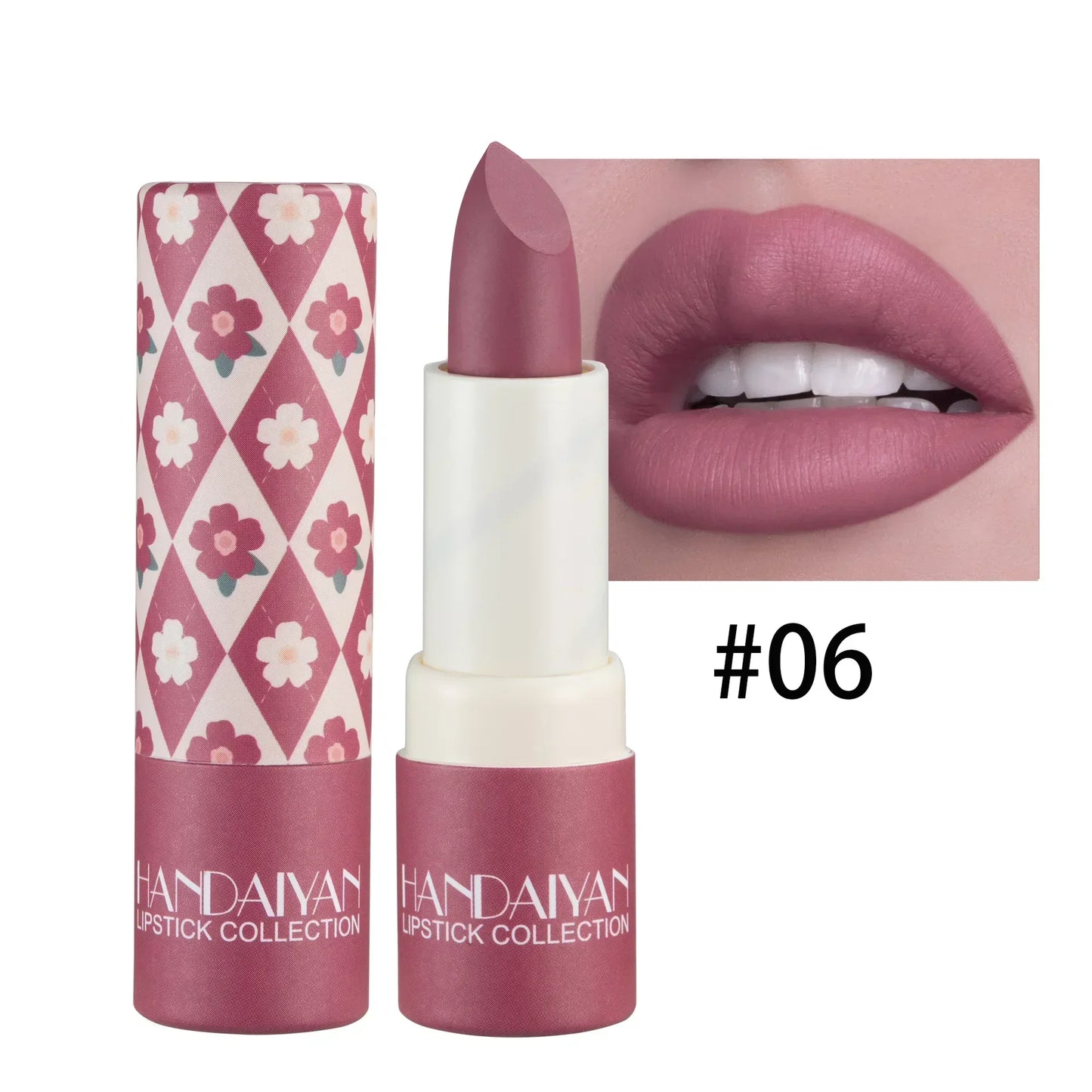 Rose Pink Nude Matte Velvet Lipstick Color Rendering Lasting Non-stick Cup Sexy Lipsticks Waterproof Beauty Lips Makeup Cosmetic