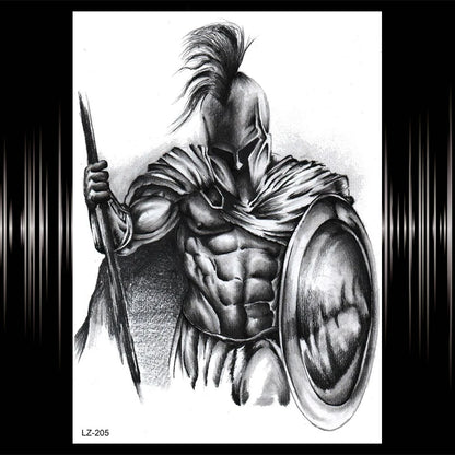 1PC Hot Sale Indian Warrior Waterproof Flash Tattoo Men Body Art Sleeve Arm Tattoo Stickers 21*15CM Large Fake Tatoo Car Styling