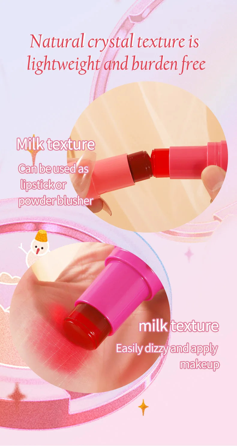 Original Milk Makeup Blush Stick Lip Tinted Cooling Water Jelly Tint Jelly Blush Stick Watercolor Multi-Use Matte Blush Makeup