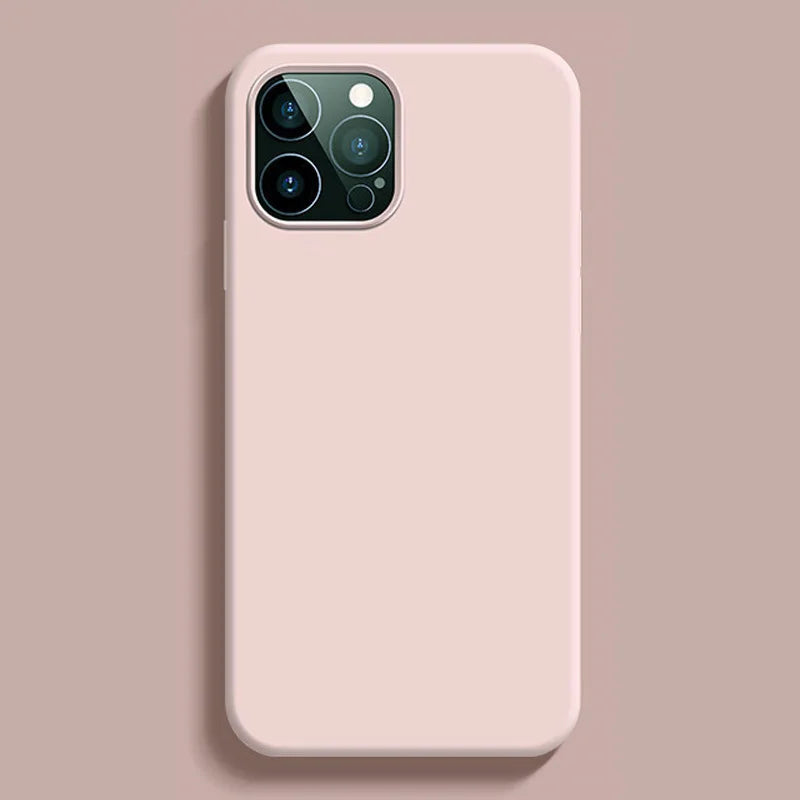 For iphone 13 pro max Matte Case For iphone 13 Pro Soft Silicon TPU Case For iphone13 mini 13pro Max 2021 light pink color Cases