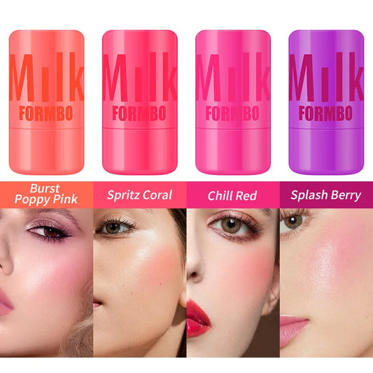 Original Milk Makeup Blush Stick Lip Tinted Cooling Water Jelly Tint Jelly Blush Stick Watercolor Multi-Use Matte Blush Makeup