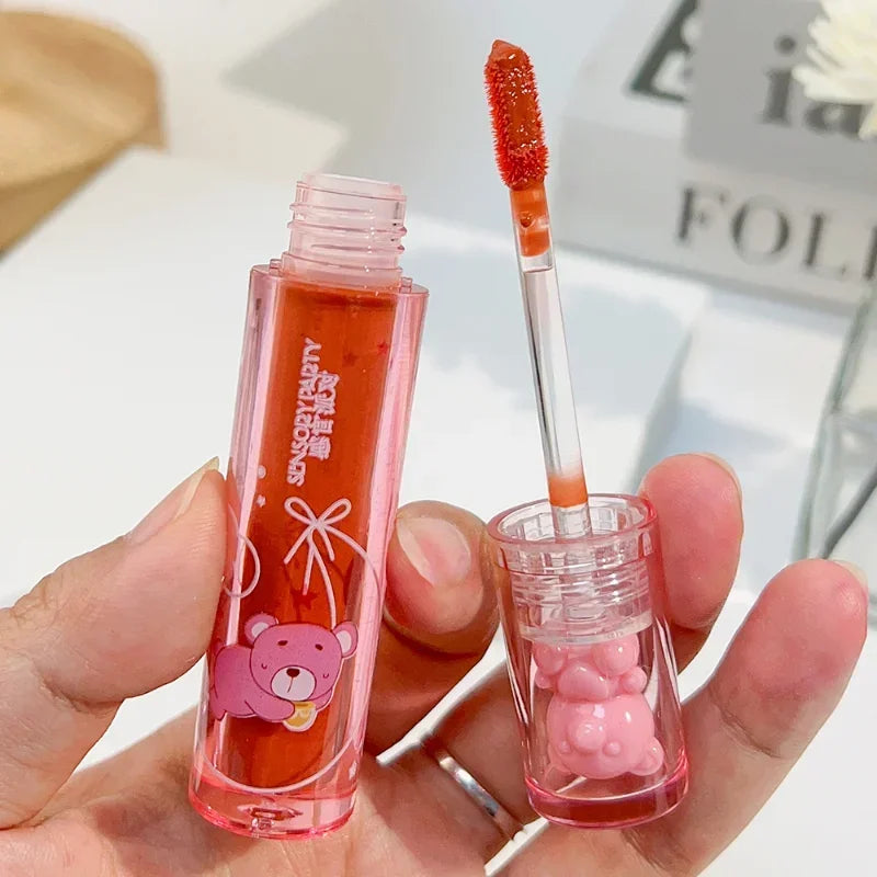 Cute Water Light Lip Gloss Lasting Crystal Glossy Moisturizing Lip Glaze Mirror Nude Liquid Lipstick Women Lips Makeup Cosmetics