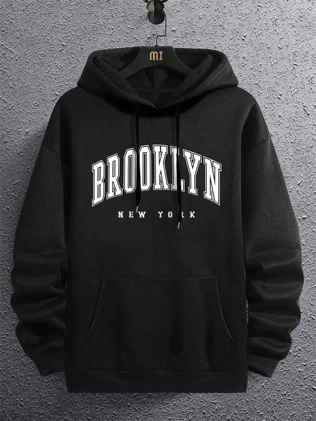 Fashion Brooklyn New York Printing Men Hoody O-Neck All Match Loose Comfortable Sweatshirt Fleece Basic Hoodie Autumn Clothes