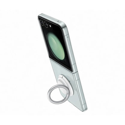 Original for Samsung Galaxy Z Flip5 Clear Gadget Case With Ring Z Flip 5 Transparent Ring Cover EF-XF731