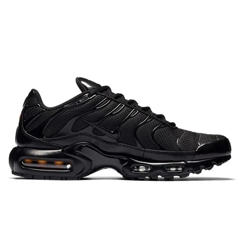 Black Nike Air Max Plus TN Men Women Running Shoes Breathable, Non Slip, Durable Air Cushion, Cushioning Fabric